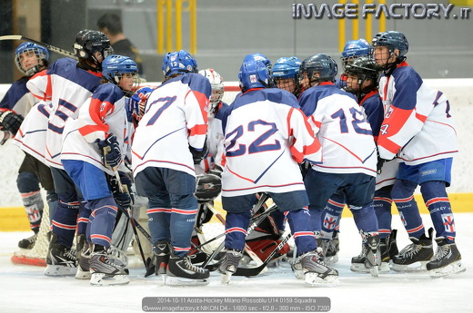 2014-10-11 Aosta-Hockey Milano Rossoblu U14 0159 Squadra